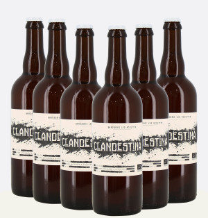 Pack de 6 bières blondes Clandestina American Pale Ale 75cl - Les Acolytes