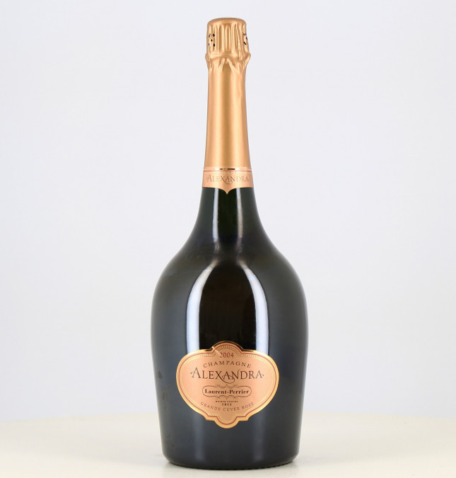 Magnum Champagne rosé Alexandra avec coffret bois Laurent-Perrier 2004 