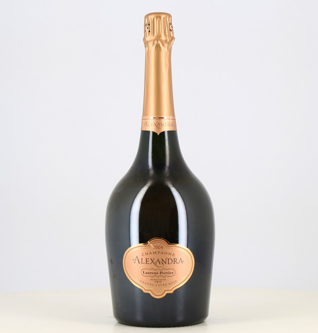 Magnum di Champagne rosé Alexandra con scatola di legno Laurent-Perrier 2004 