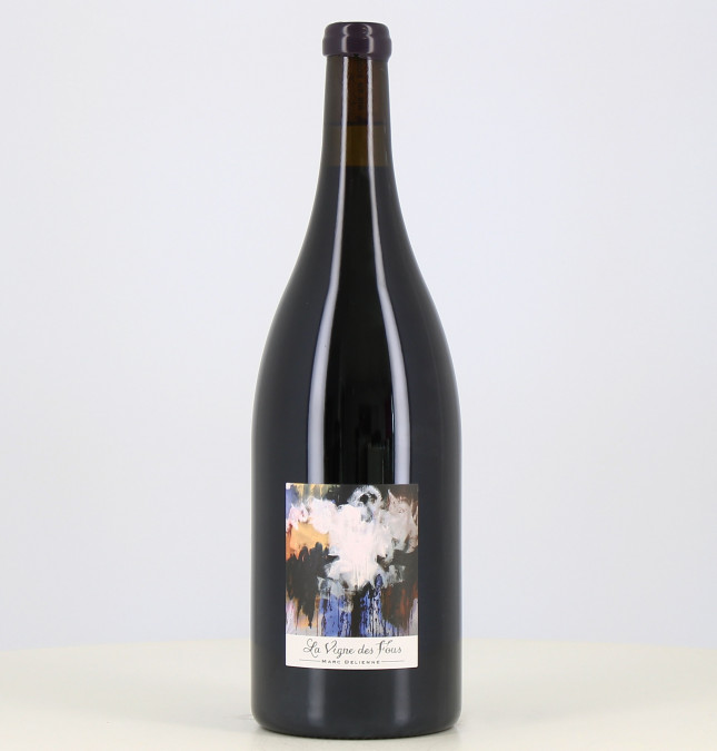 Magnum di vino rosso Fleurie La Vigne des Fous bio demeter 2021 di Marc Delienne. 