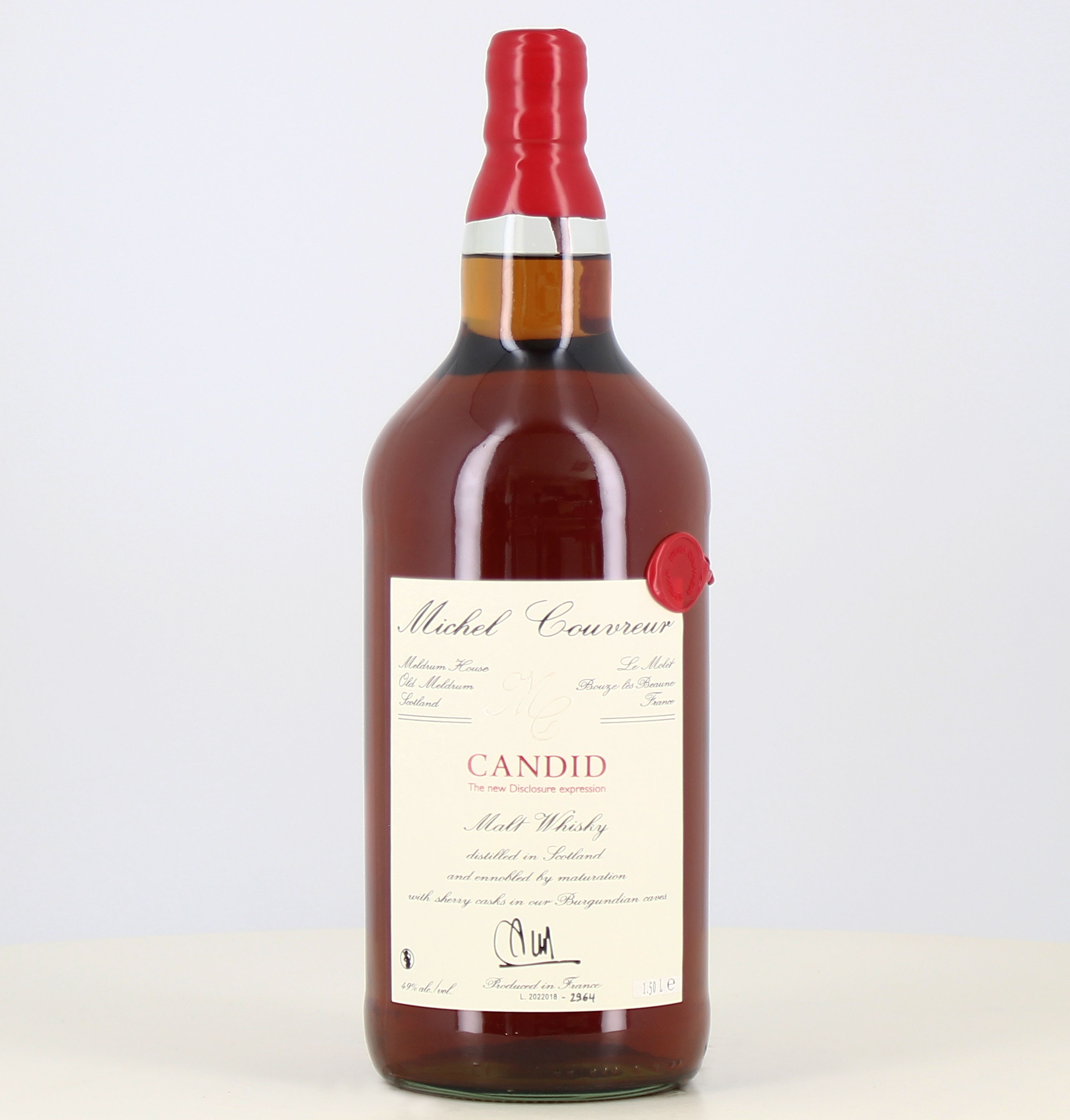 Magnum whisky Michel Couvreur Candid malt whisky 49% Magnum whisky Michel Couvreur Candid malt whisky 49% Magnum whisky Michel Couvreur Candid malt whisky 49% Magnum whisky Michel Couvreur Candid malt whisky 49%