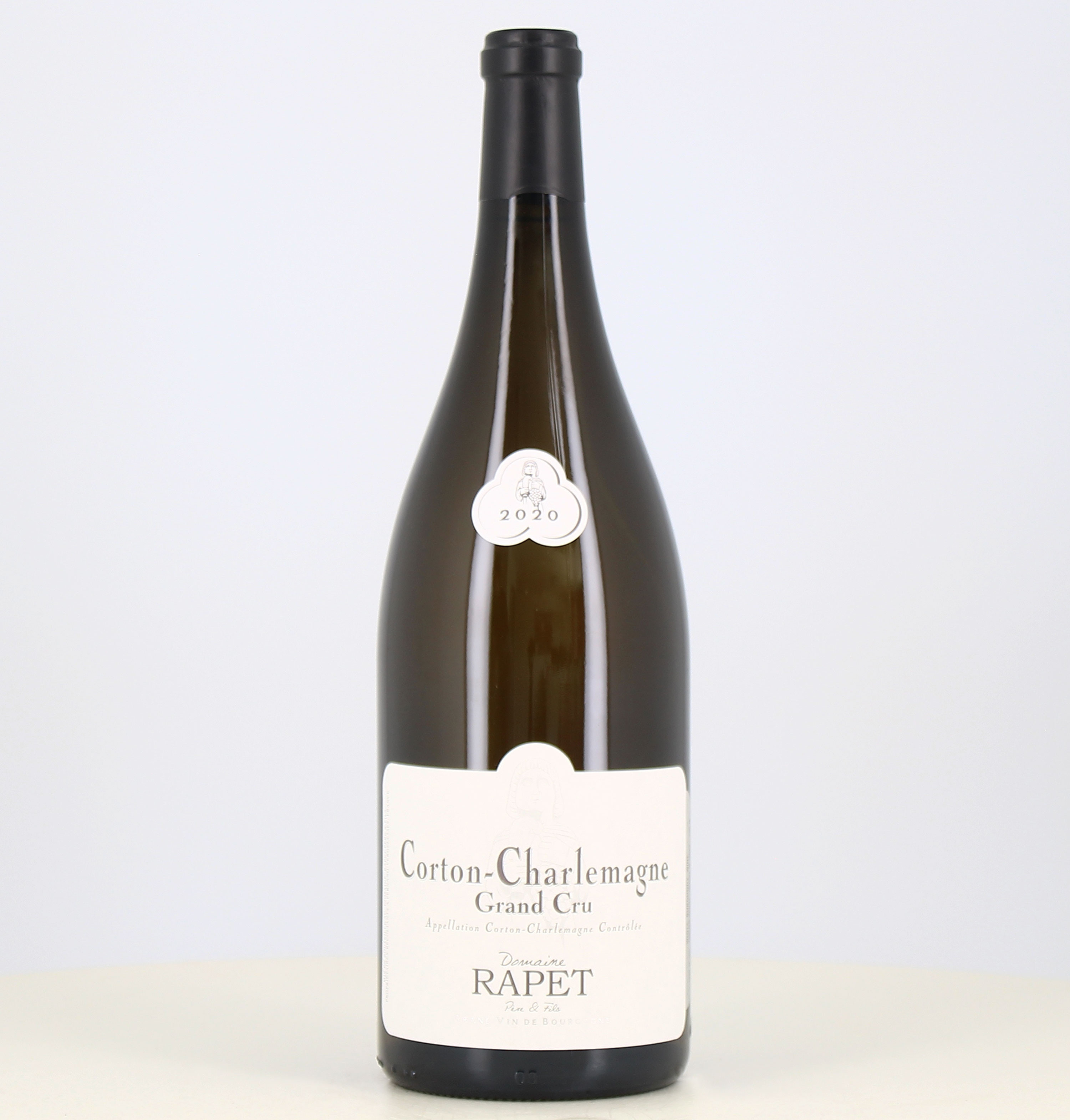 Magnum di vino bianco Corton Charlemagne grand cru domaine Rapet 2020 