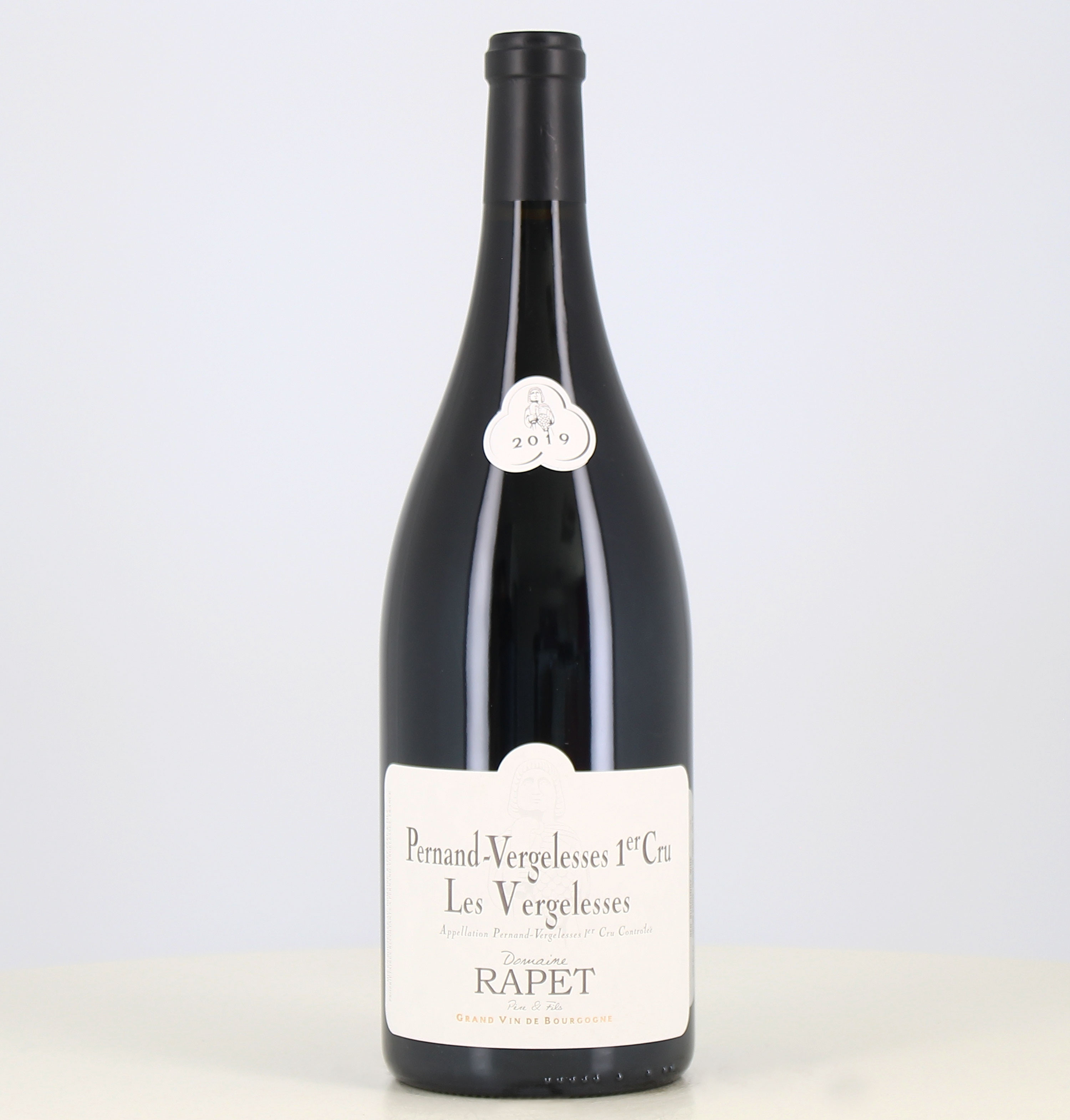 Magnum di vino rosso Pernand Vergelesses 1er cru Les Vergelesses dell'azienda Rapet 2019. 