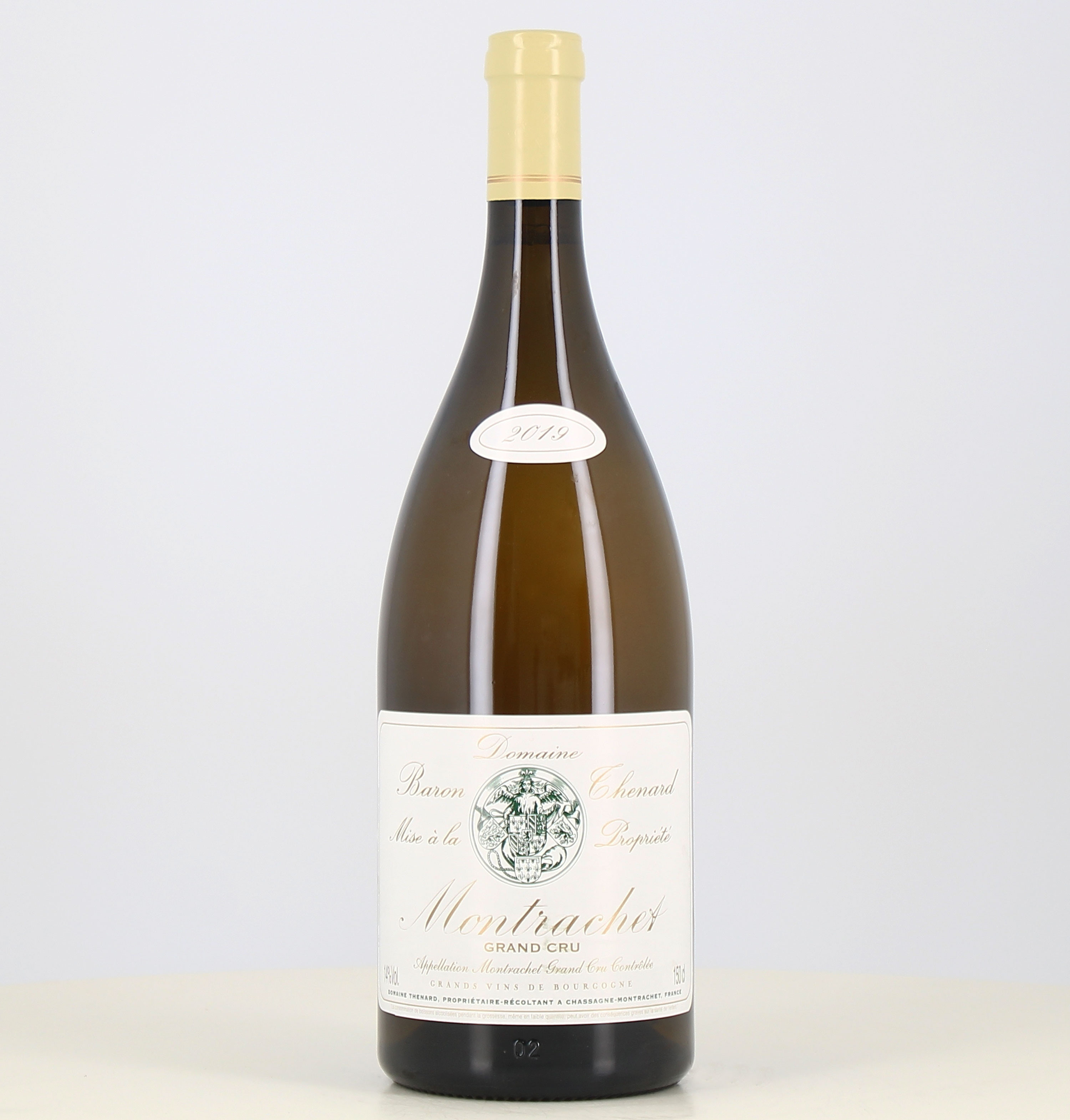 Magnum de vin blanc Montrachet Grand Cru domaine thenard 2019 