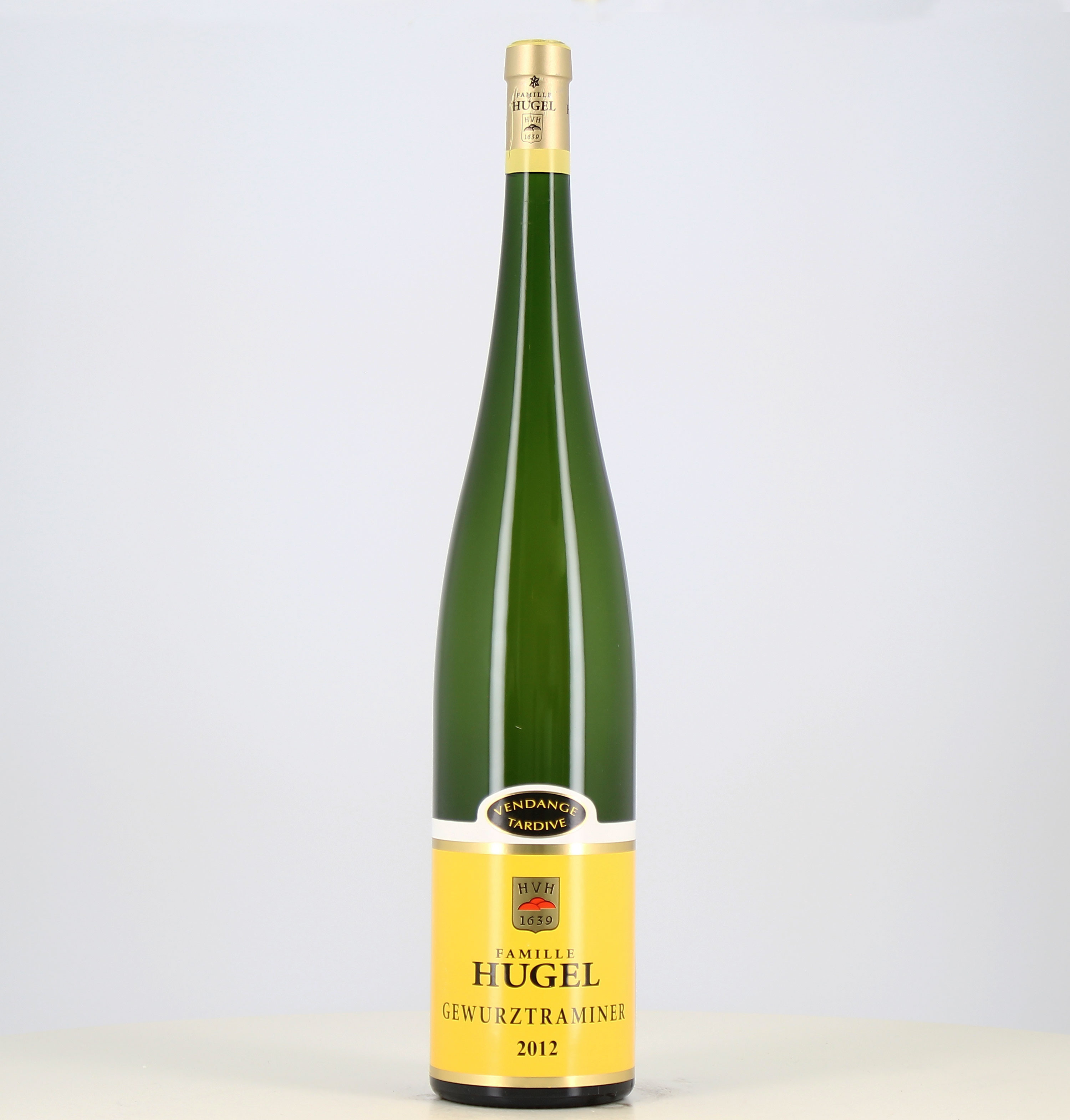 Magnum of late harvest Gewurztraminer white wine from Hugel, Alsace, 2012. 