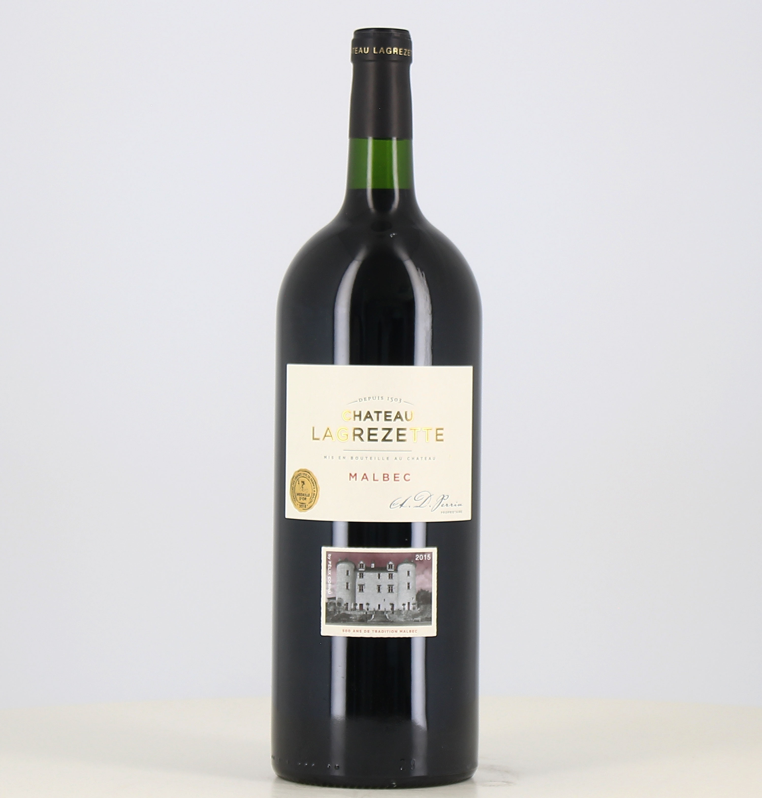 Magnum vin rouge cahors Château Lagrezette 2015 