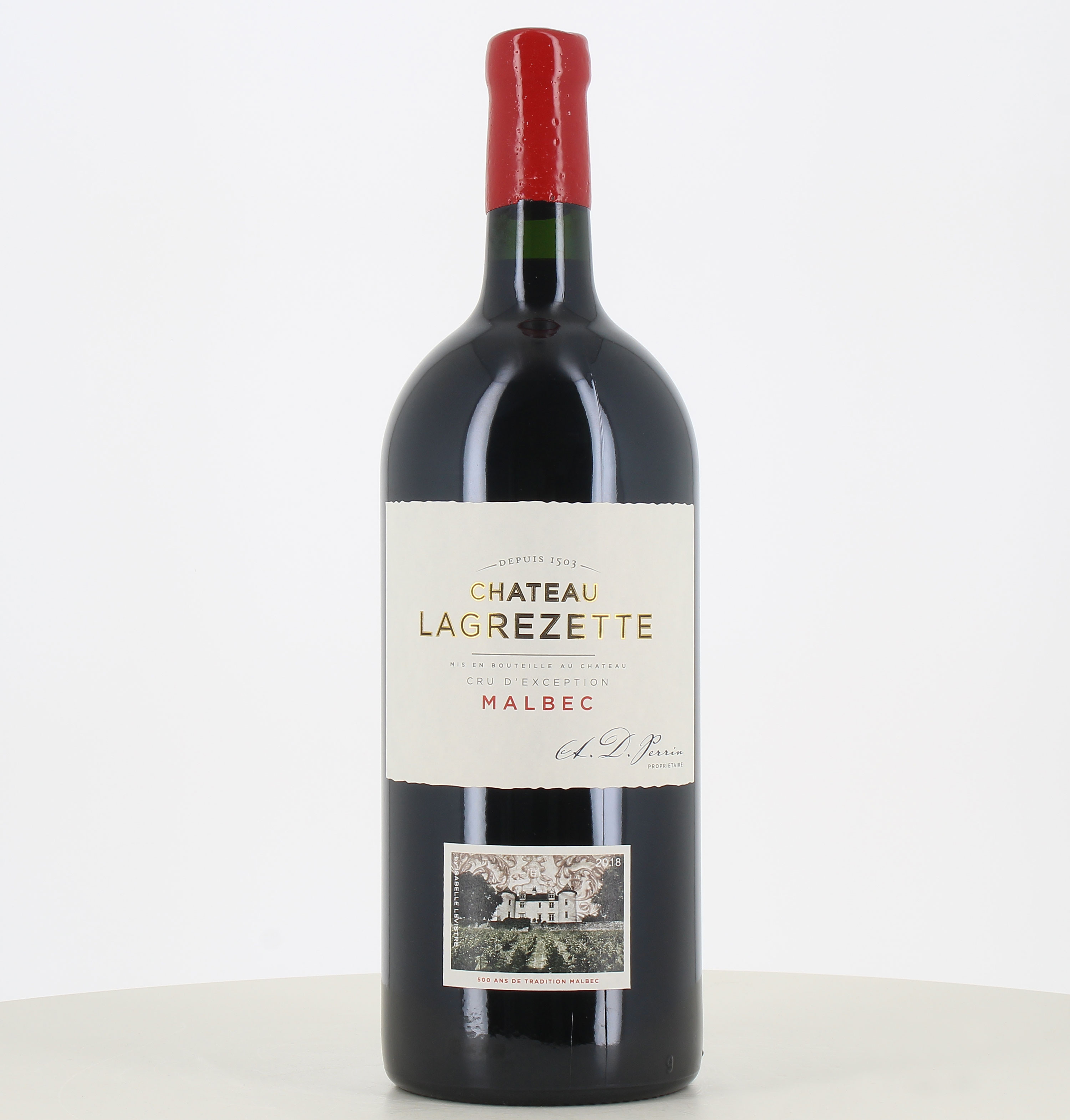 Jéroboam vino rosso cahors Château Lagrezette 2018 