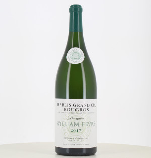 Jéroboam di vino bianco Chablis grand cru Bougros 2017 di William Fevre.