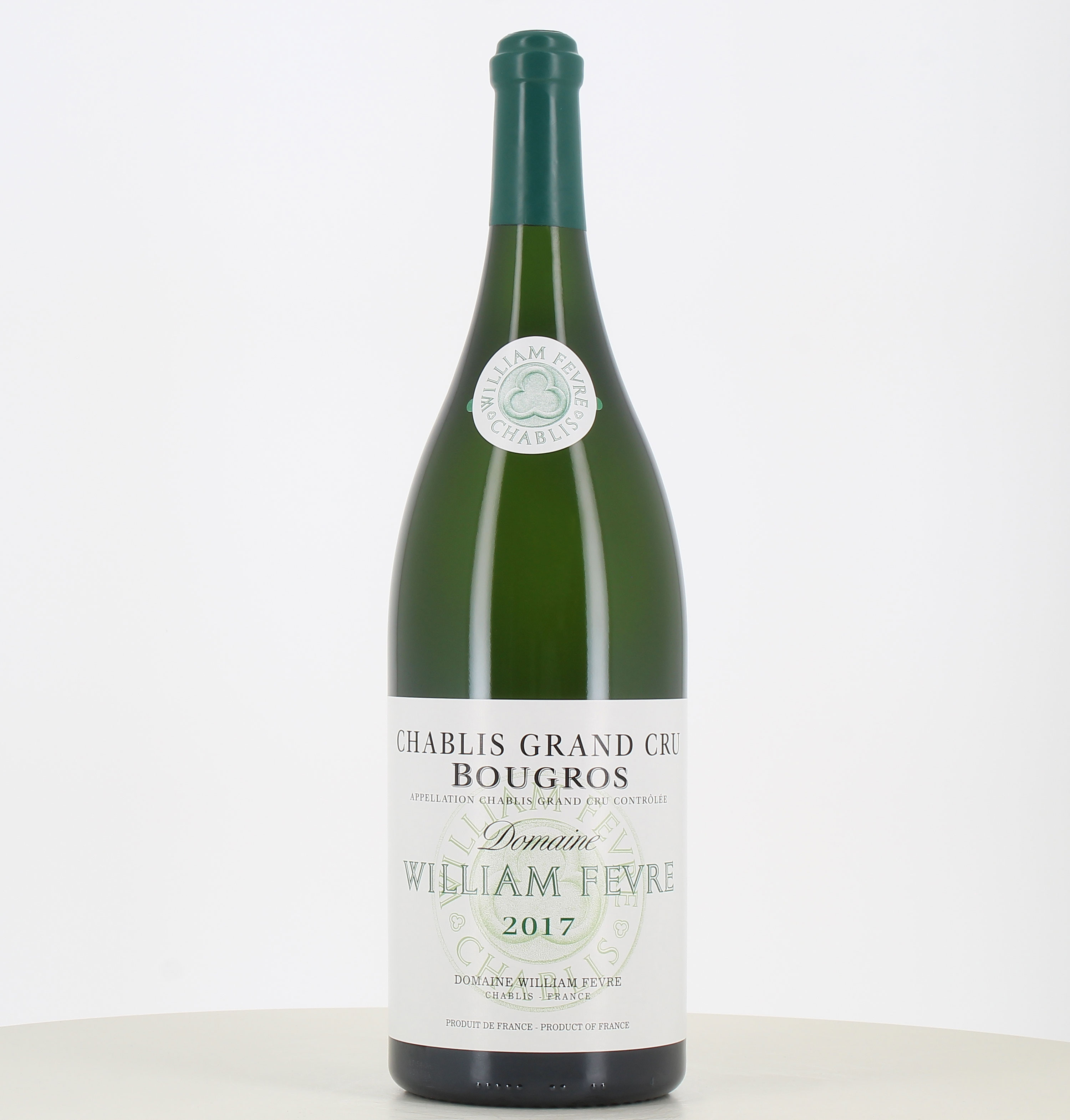 Jeroboam vino blanco Chablis grand cru Bougros 2017 William Fevre 