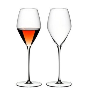 2 glasses of Rosé Veloce Riedel