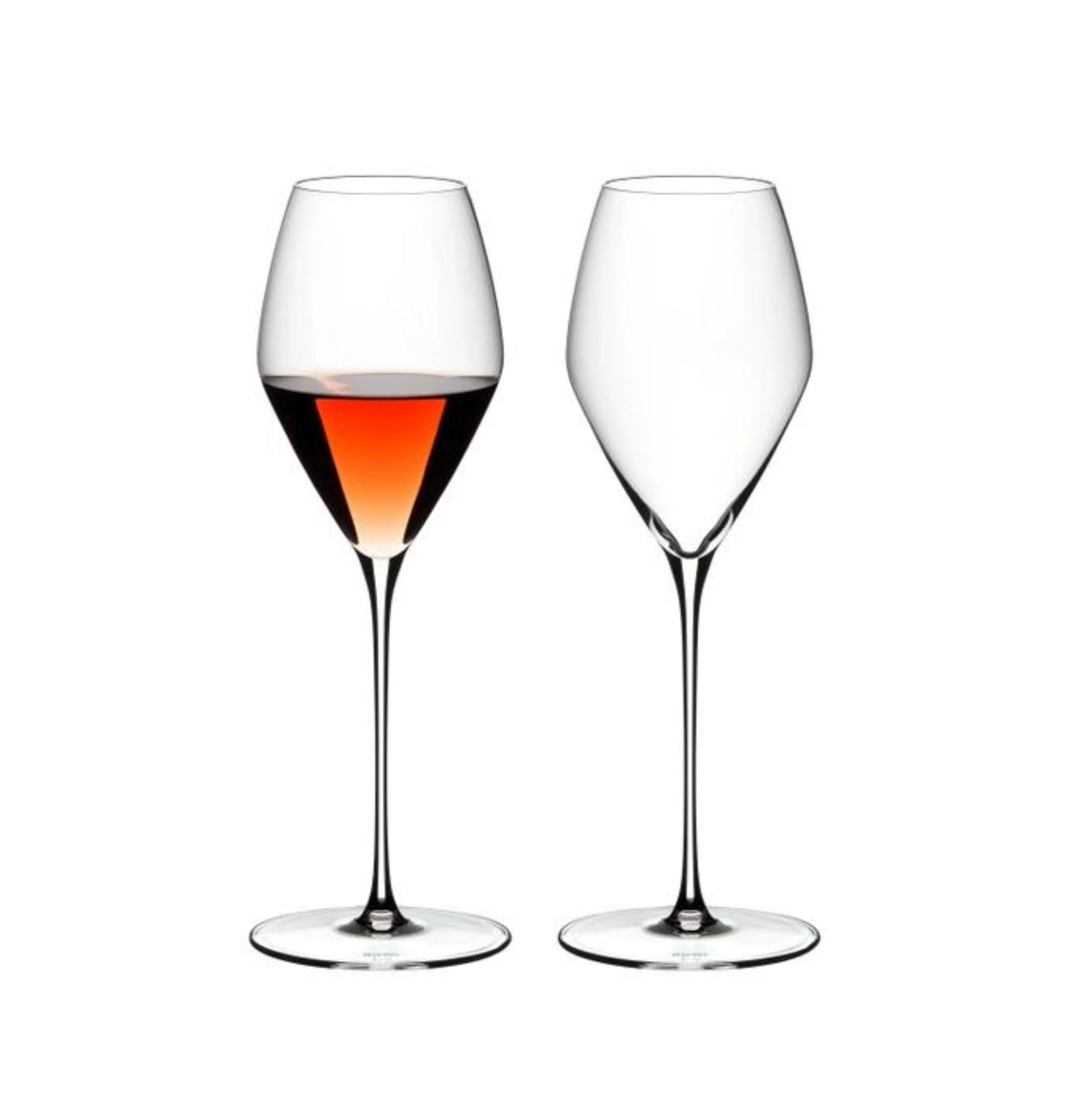 2 glasses of Rosé Veloce Riedel 
