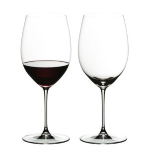 2 glasses Cabernet/Merlot Veloce Riedel