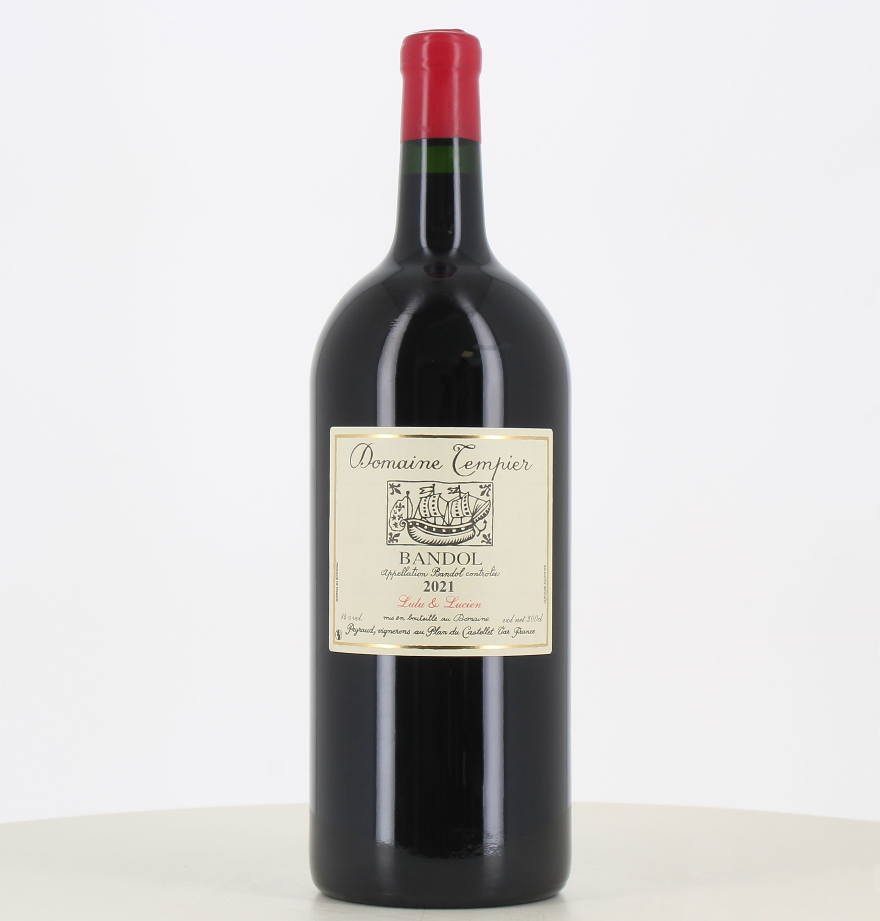 Jeroboam de vino tinto Bandol Lulu & Lucien Domaine Tempier 2021 