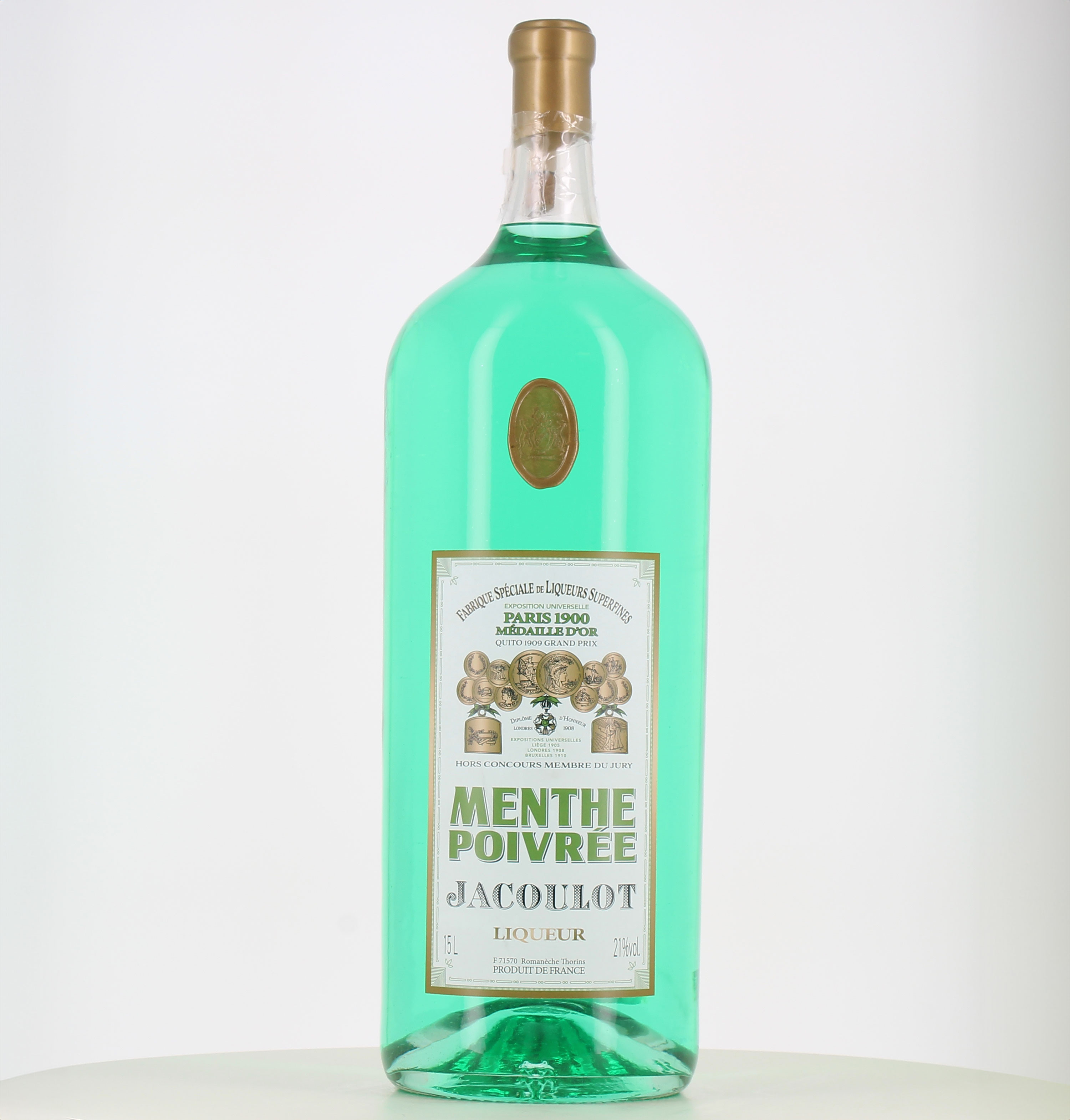 Liquore di Menta Peperita Nabucodonosor Jacoulot da 15 litri. Liquore di Menta Peperita Nabucodonosor Jacoulot da 15 litri.