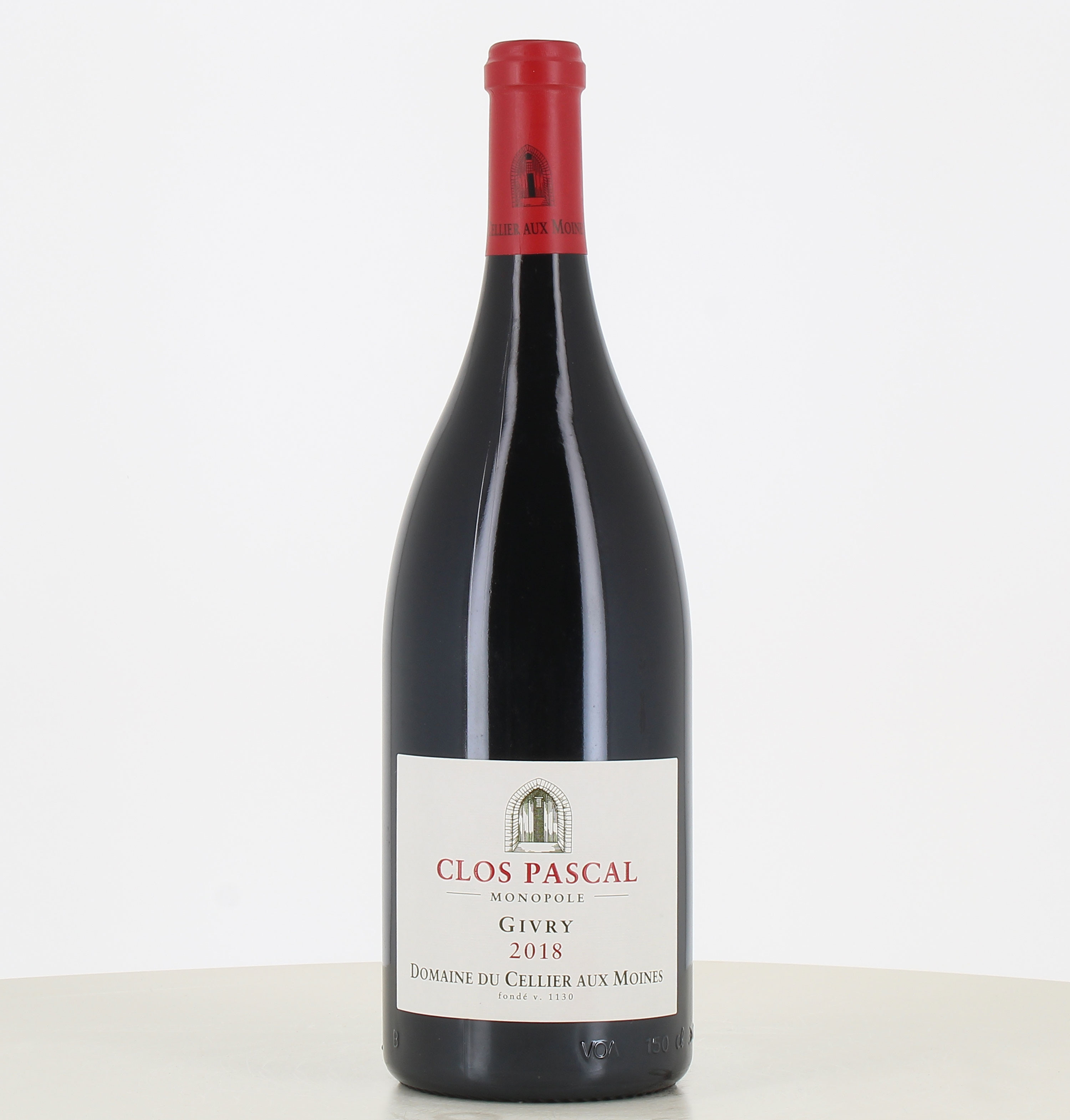 Magnum de vin rot Givry Clos Pascal Monopole von Cellier aux Moines 2018 