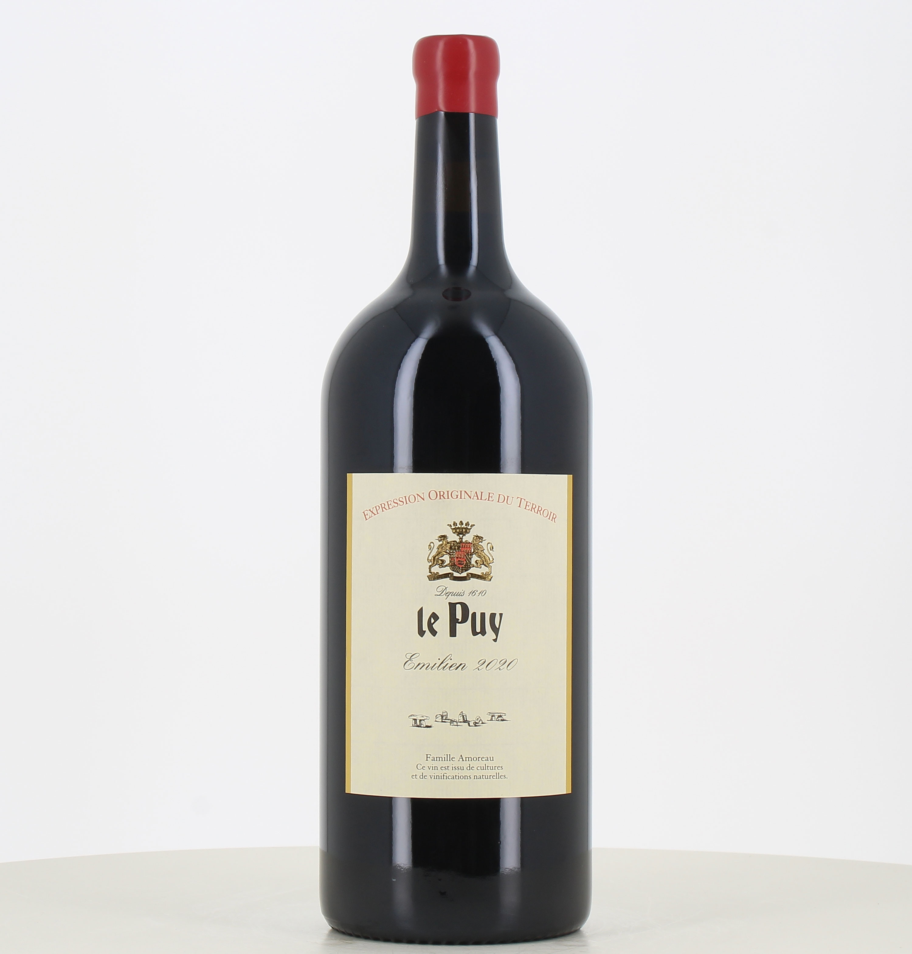 Doble magnum de vino tinto Le Puy Emilien 2020. 