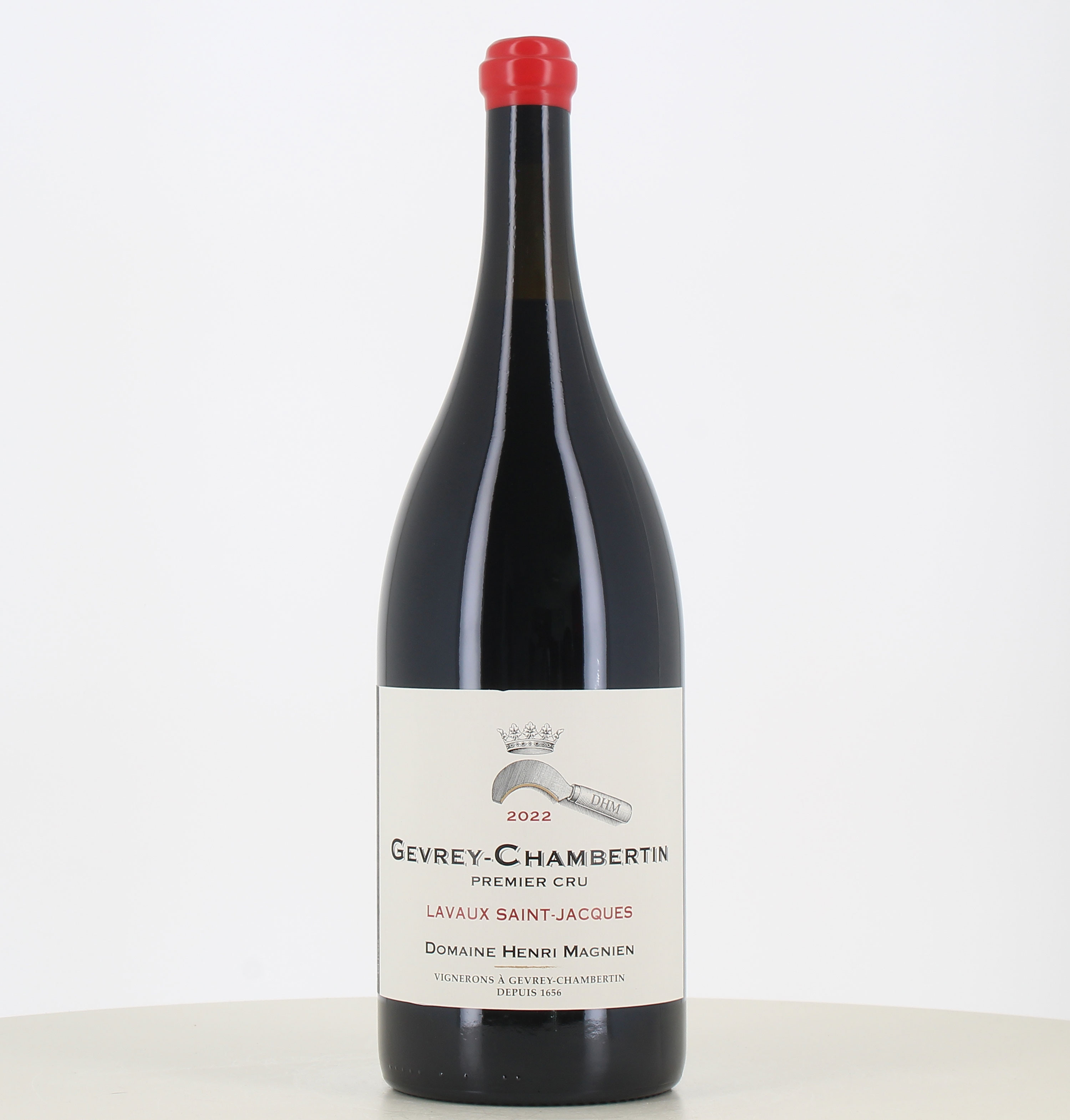 Jéroboam de vino tinto Gevrey Chambertin 1er cru Lavaux St Jacques 2022 de Henri Magnien. 
