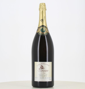 Jéroboam de Champagne grand cru blanc de blancs cuvée réserve De SousaJeroboam of Champagne, grand cru, white of whites, reser