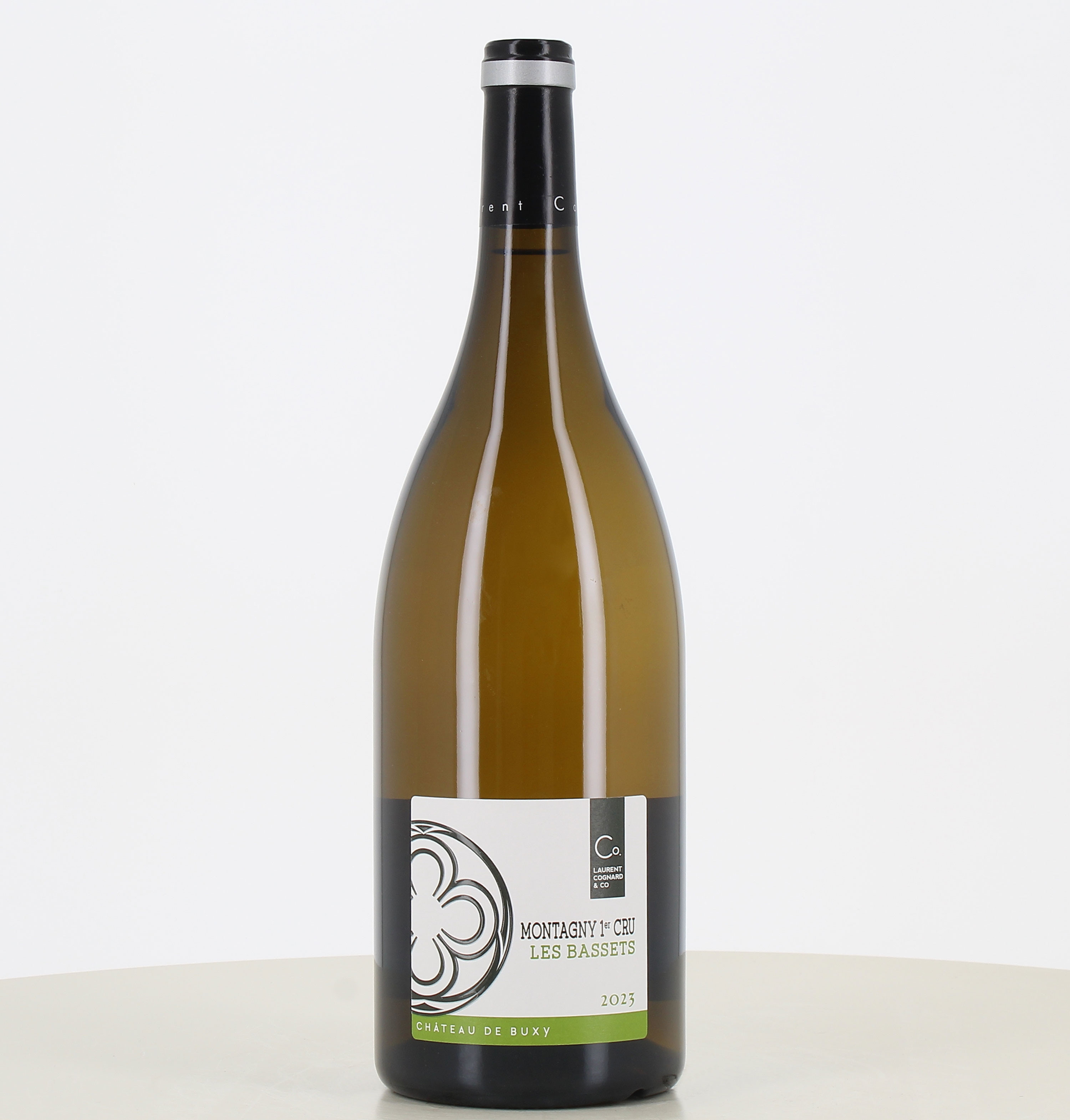 Magnum de vino blanco Montagny 1er cru Les Bassets Laurent Cognard 2023. 