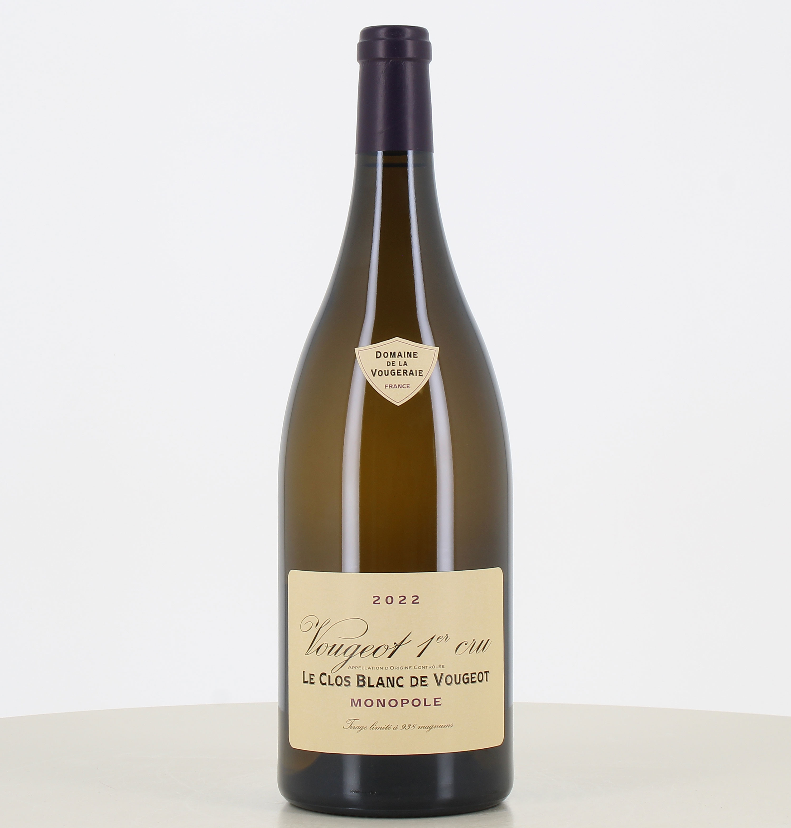 Magnum des weißen Premier Cru Vougeot Le Clos Blanc 2022 Domaine de la Vougeraie 