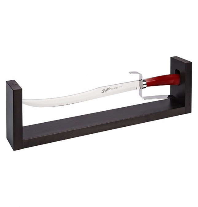 Champagne Sabre Elegance red 52cm with Berkel stand Champagne Sabre Elegance red 52cm with Berkel stand