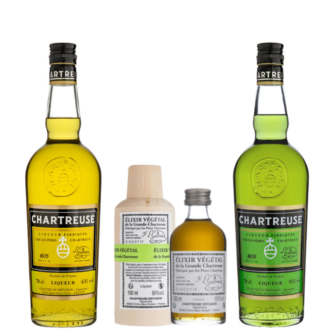 Chartreuse Jaune, Chartreuse Verte et Elixir des Pères Chartreux
